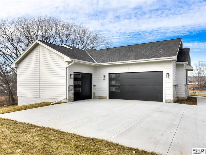 Two-car garage and driveway